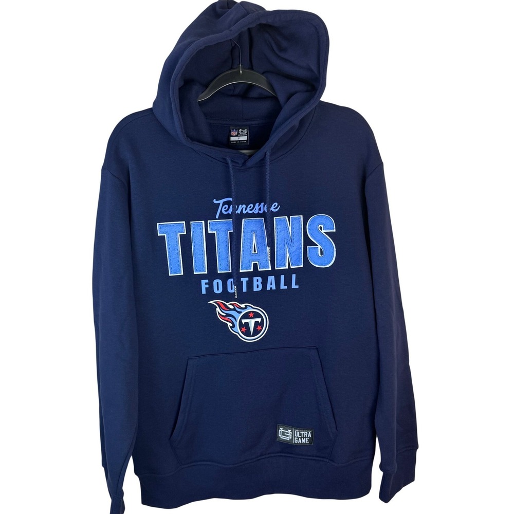 NFL Ultra‎ Game Tennessee Titans Navy Blue Pullover Hoodie Mens Small NWT